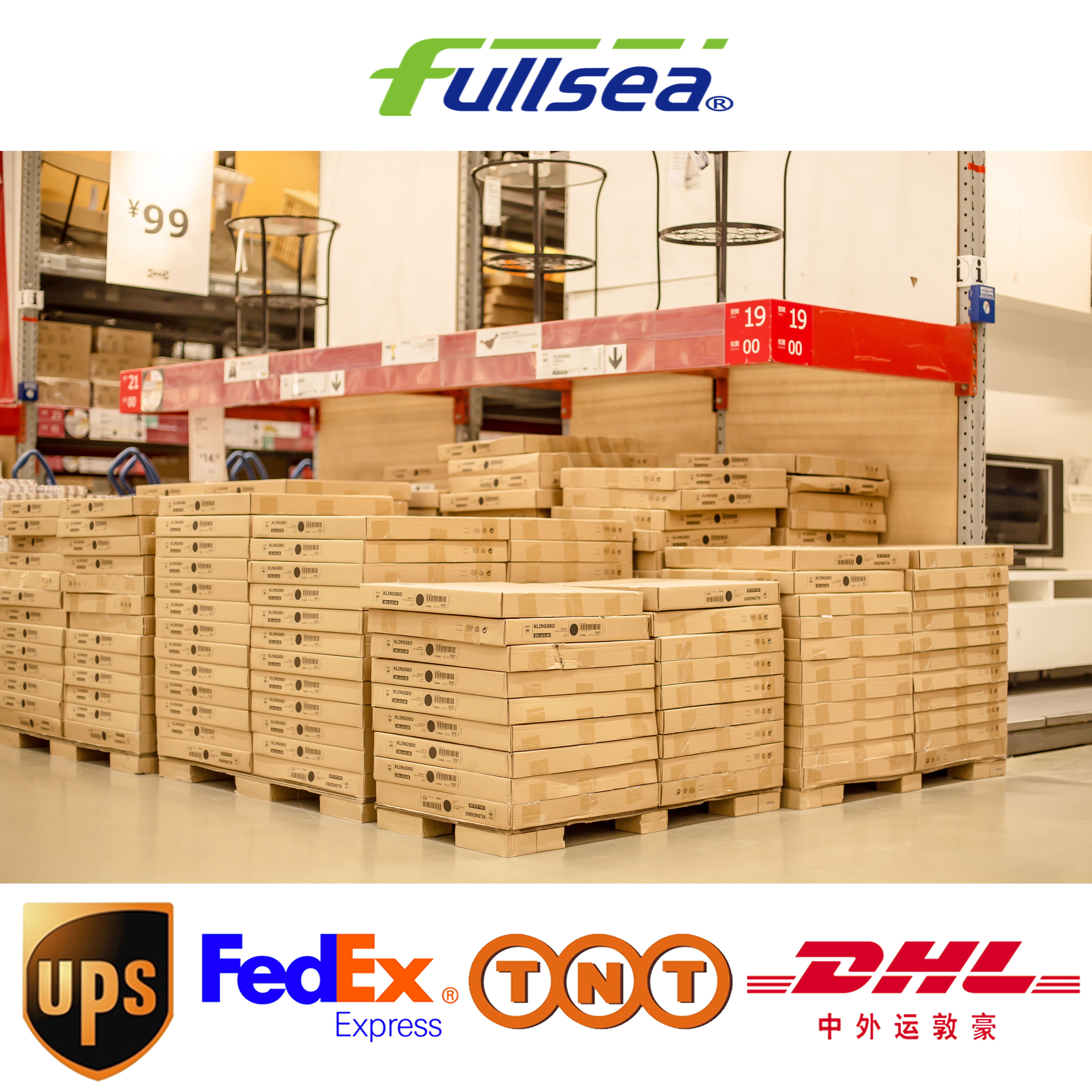 LCL (Less than Container Load) shipping to Southampton, UK, with free warehousing.