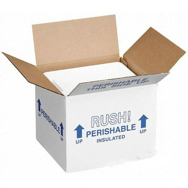 Styrofoam Insulated Carton Shipping Box Hot Food Frozen Food Cold Chill Carton Foil Foam Cooler Insulated Shipping Box