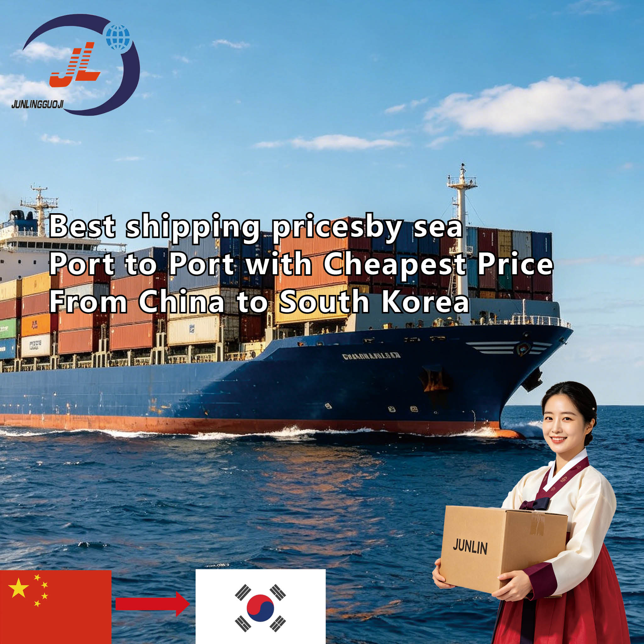 Door-to-door Less Than Container Load (LCL) Trucking and Sea Freight Transportation From China to the USA, South Korea, Japan