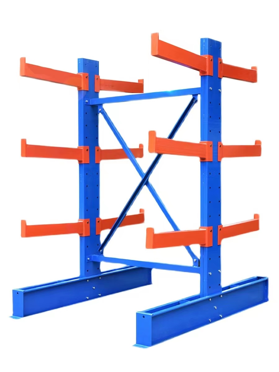 Customizable Steel Cantilever Shelves Racks 4-Layer L-Type Corrosion Protection 500-2000kg Load Capacity Multifunctional Storage