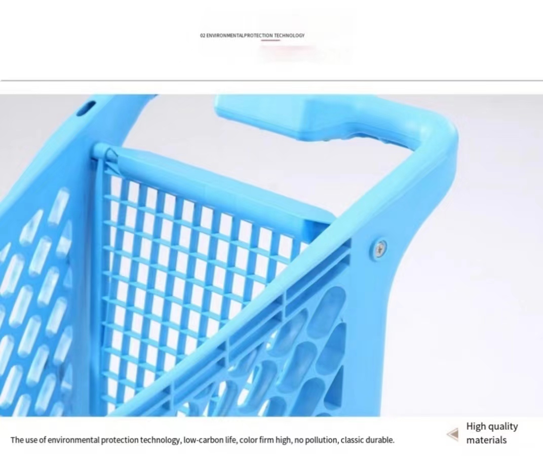 Plastic Supermarket Kids Shopping Trolley 8