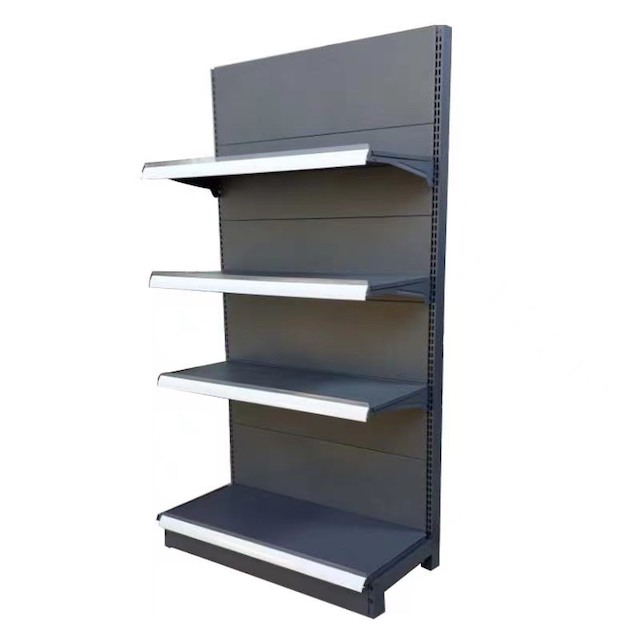 Hot Sale Single-Sided 4-Layer Metallic Light Duty Gondola Shelving Powder Coated CE Certified Retail Store Supermarket Shelf