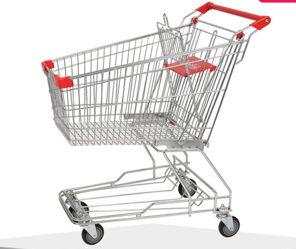 Chao Yu CY 001 Steel Supermarket Shopping Cart Trolley Smart Cart Unfolding Design Zinc Plated Surface ISO9001 Certified