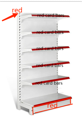 Hot Sale 6 Layer Light Duty Racks Supermarket Gondola Shelf Metal Grocery Store Racking