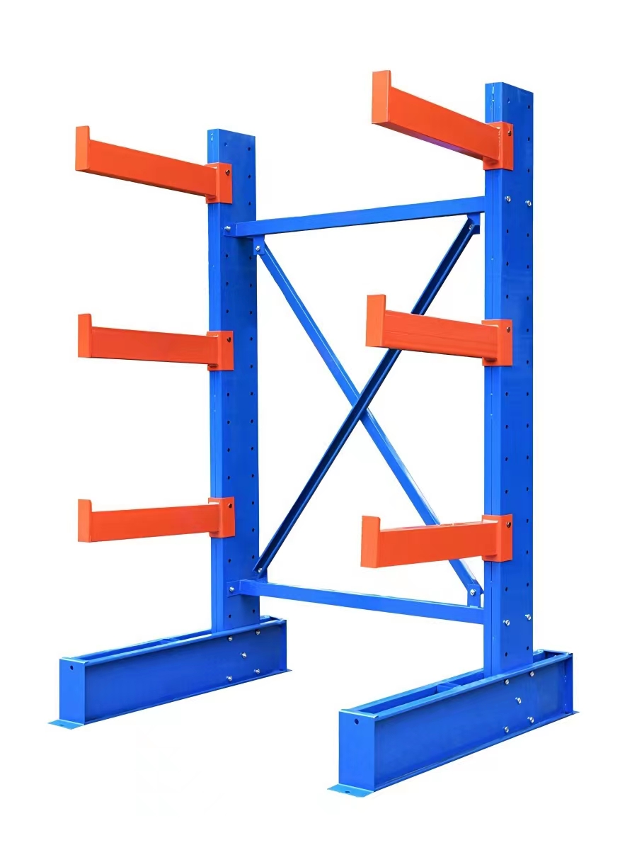 Heavy Duty Single Size Steel Metal Storage Shelf Adjustable Cantilever Rack Corrosion Protection for Garage Warehouse Factory