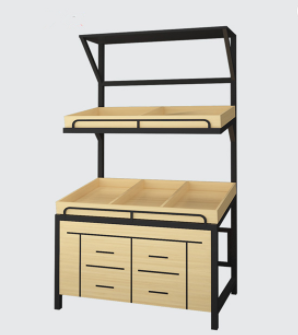 Heavy Duty Metallic Display Racks for Grocery Shop Vegetable and Fruit Shelves