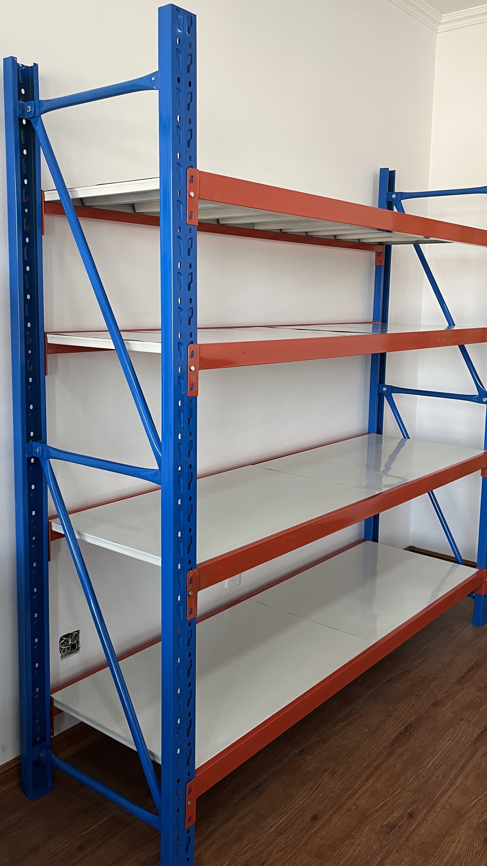 Heavy-Duty Industrial Warehouse Rack Shelving Units High Quality Steel and Iron Stacking Racks for Garages-Packed in Cartons