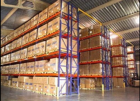 Industrial Heavy Duty Cold Rolled Steel Selective Push-Back Pallet Shelving Units Corrosion Protection Space-Saving Pallet Rack