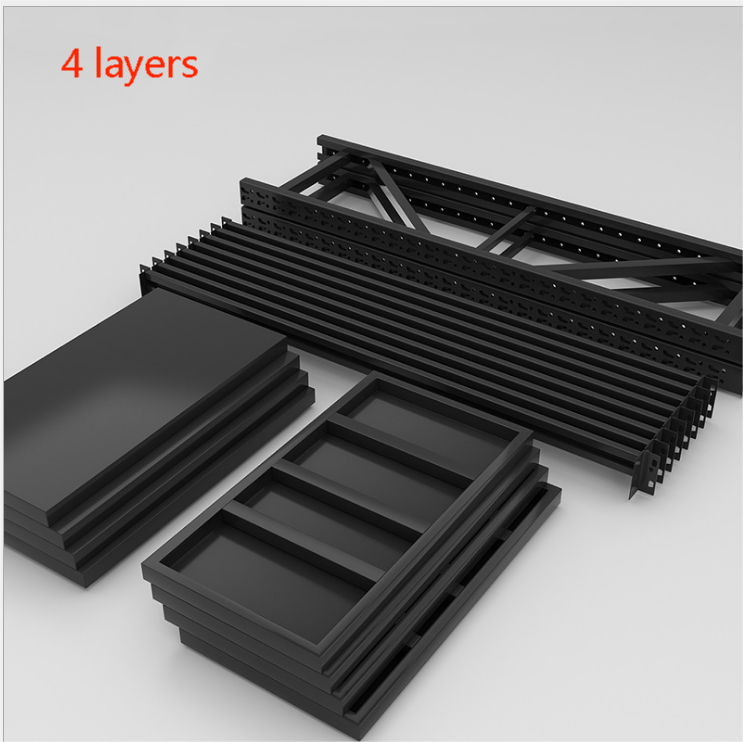 4 Layers Adjustable Heavy Duty Steel Shelves Powder Coated Corrosion Protection Long Span Warehouse Storage Racks Bolted Type