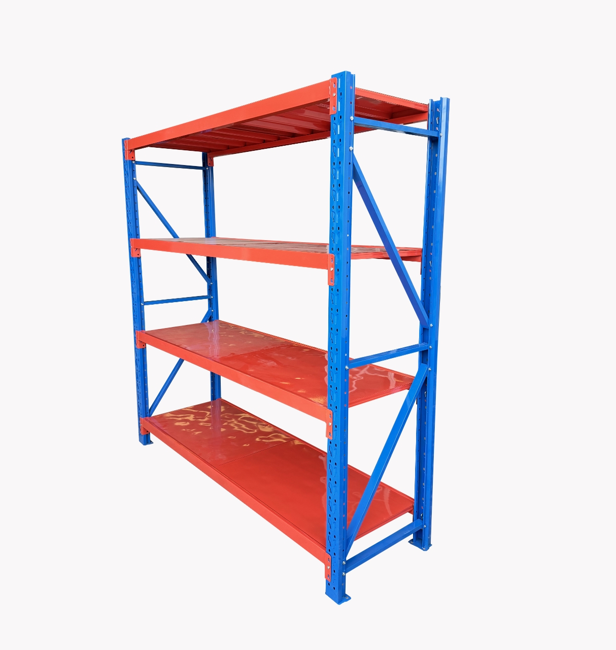 Industrial Heavy Duty 4-Layer Corrosion Protection Storage Shelves Stacking Units Metal Rack Warehouse Steel Pallet Racking