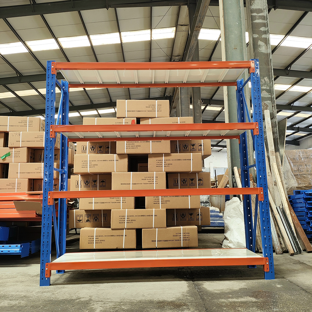Steel Multi-Level Adjustable Shelf Storage Racks with Corrosion Protection Powder Coated Finish for Warehouse Shelving
