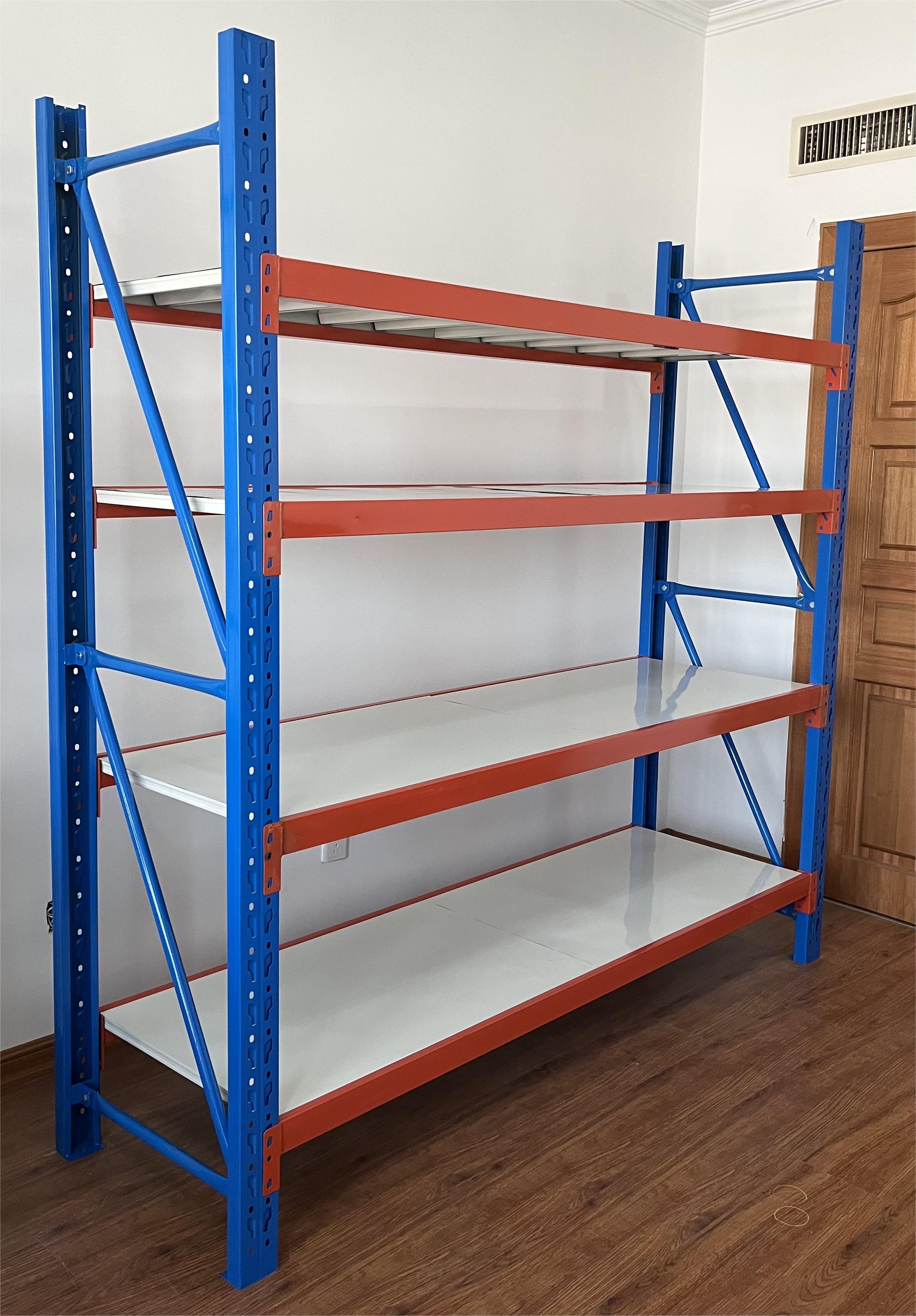 Industrial Heavy Duty Steel Warehouse Shelves Adjustable Snap-In Long Span Racks Selective Pallet Rack Cantilevered Epoxy Powder
