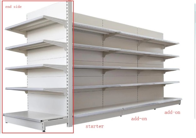 Approved Leading Manufacturer Grocery Racks Modern 5-layer Gondola Shelf Steel Retail Shelving
