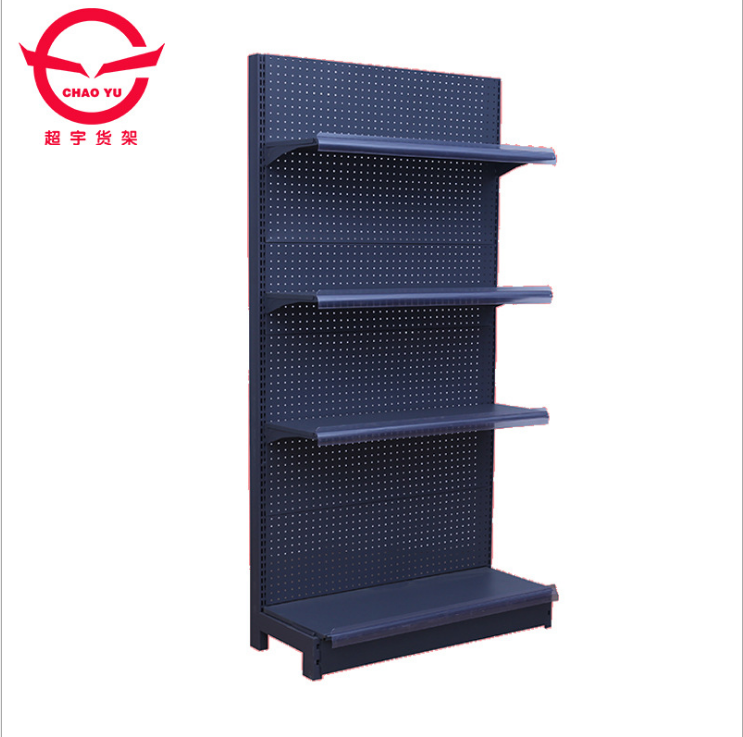 Real Factory 5 Layers Single-Sided Light Duty Steel Supermarket Rack Powder Coated Shop Mall Design Gondola Shelf