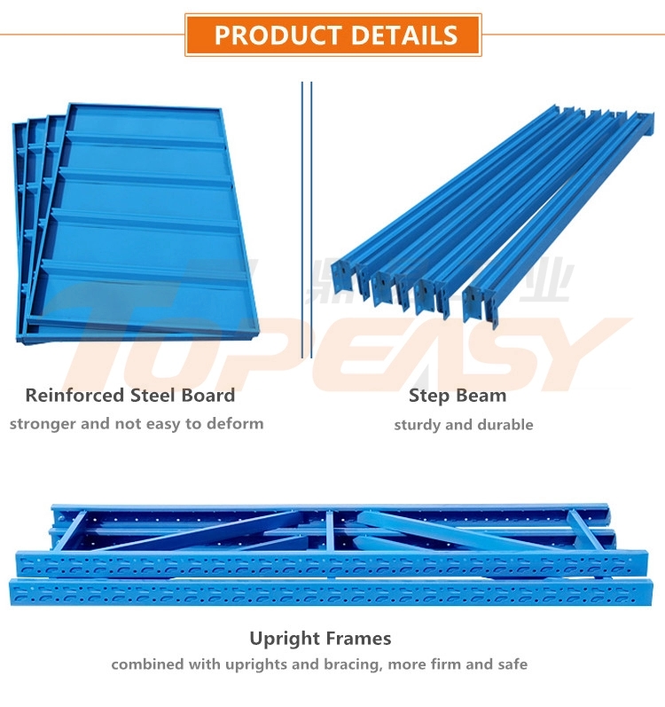 Q235 Steel 5-Layer Warehouse Shelf Light-Duty Large Span Racks Customizable Special Size Powder Coating Corrosion Protection