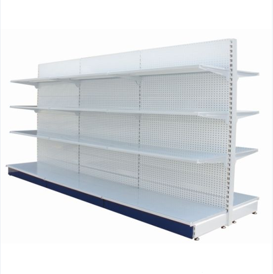 Steel Supermarket Gondola Shelving Corrosion Protection Retail Store Display Racking