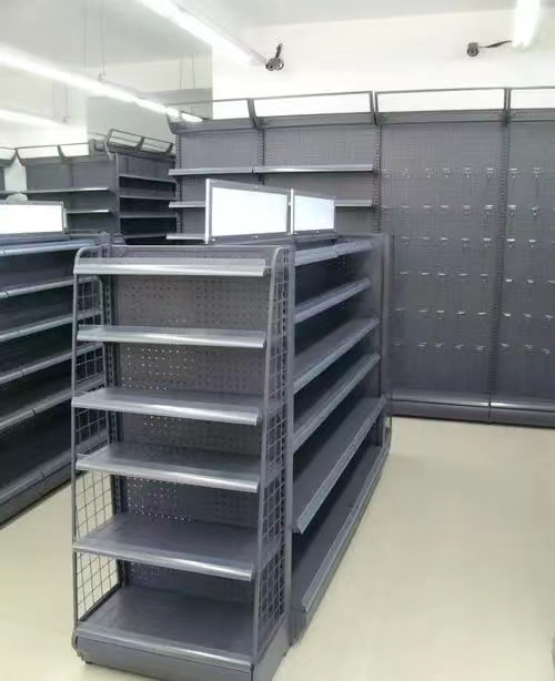Double Side Light Duty Convenience Store Fixture Display Shelf Racks Gondola Shelving