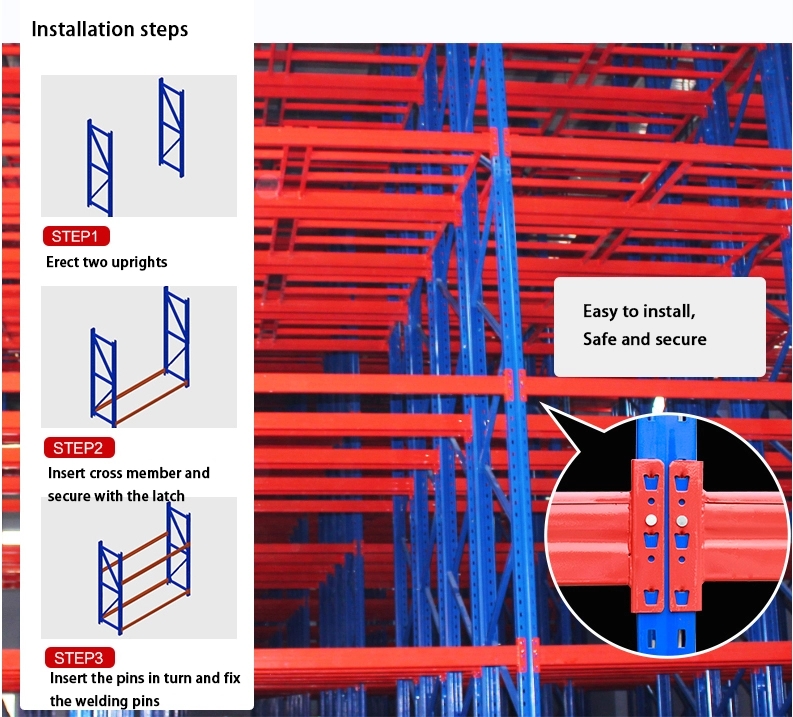 Cahoyu Pallet Racking Warehouse Storage Heavy Duty With 1500mm-6000mm Height Metal Shelves Racking Storage Unit