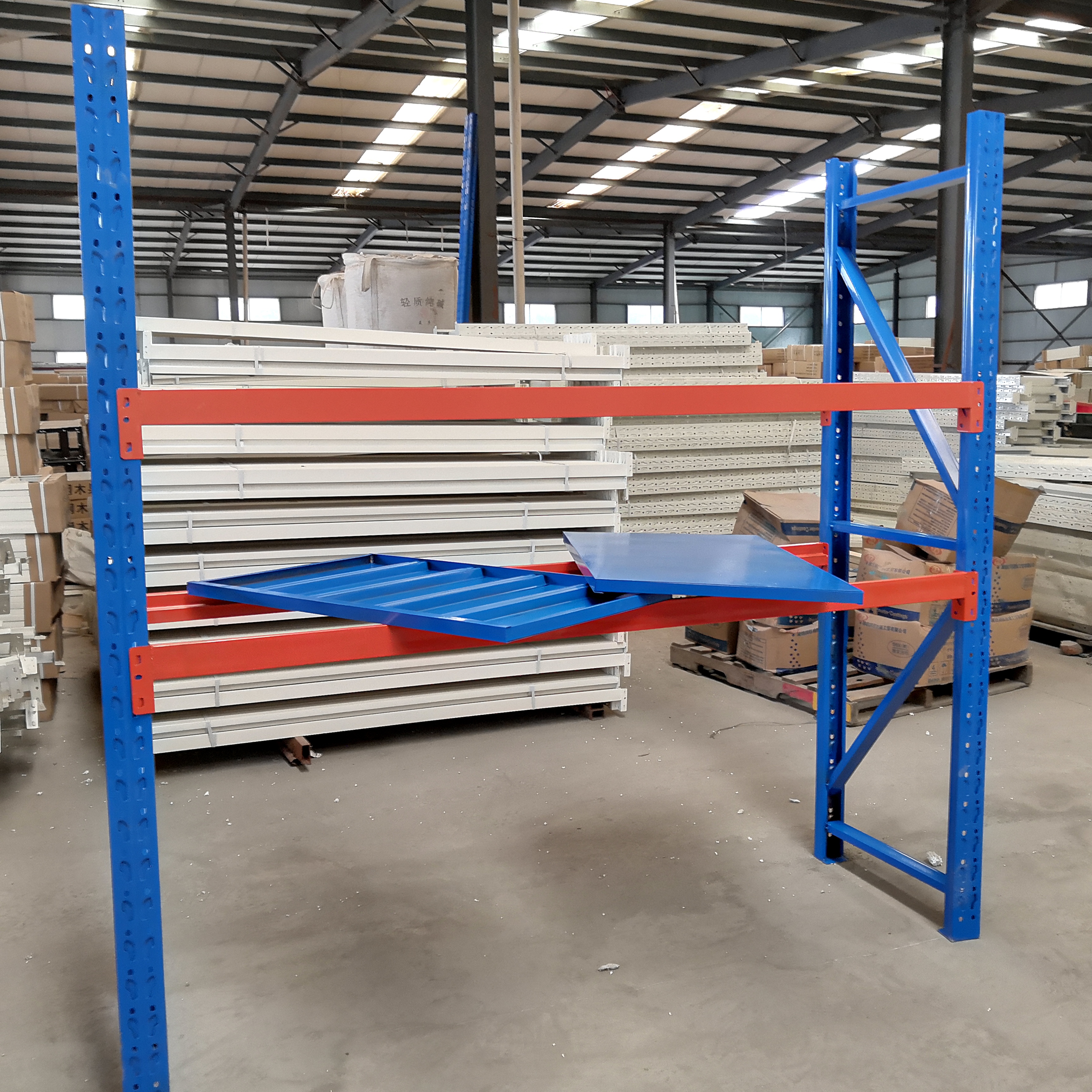 High Quality Movable Medium Duty Rack Storage Warehouse 4 Layers Long Span Shelf System