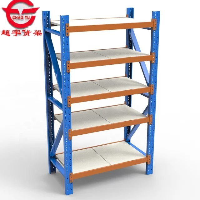 Q235 Steel 5-Layer Warehouse Shelf Light-Duty Large Span Racks Customizable Special Size Powder Coating Corrosion Protection