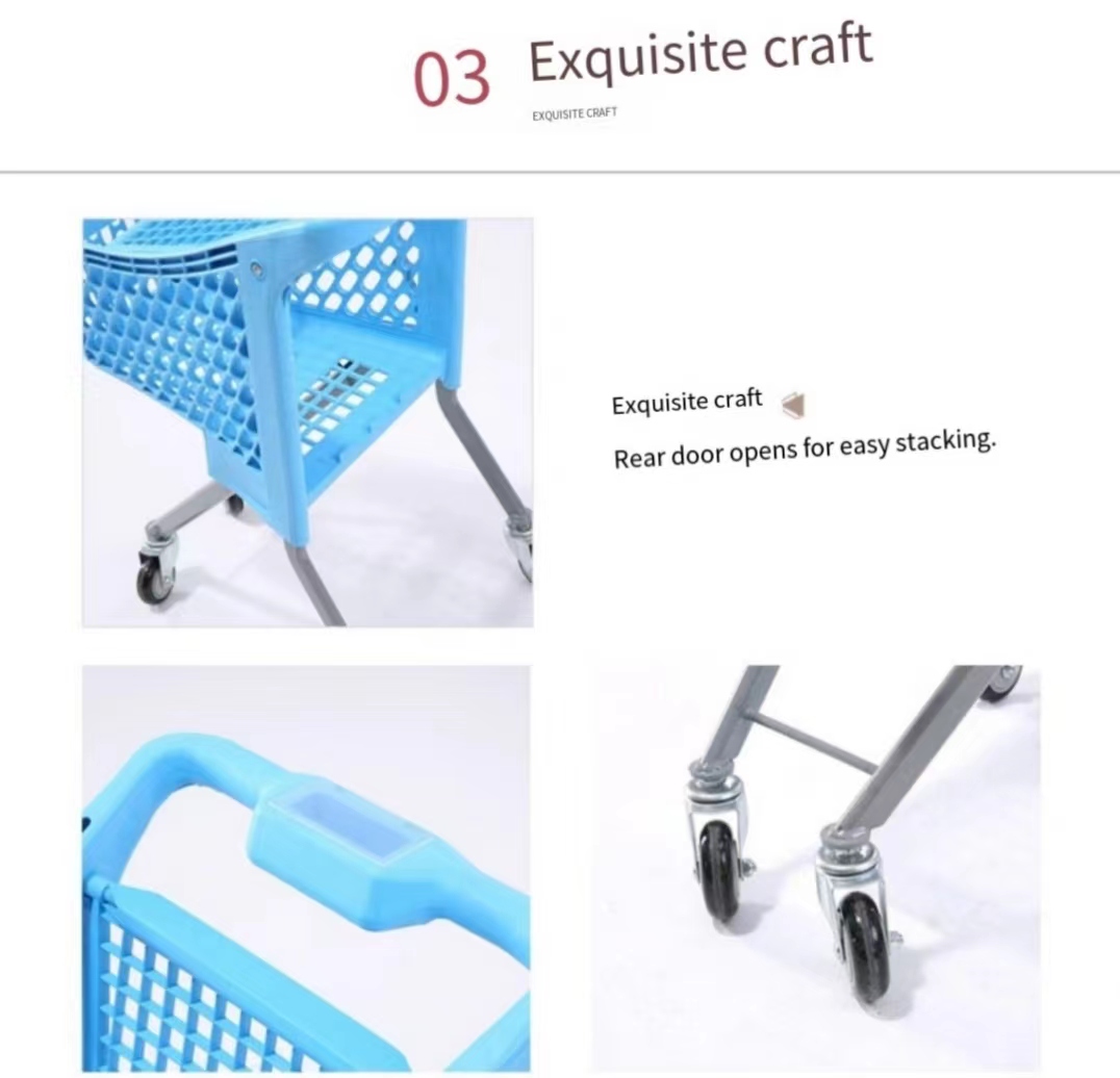 Plastic Supermarket Kids Shopping Trolley 9