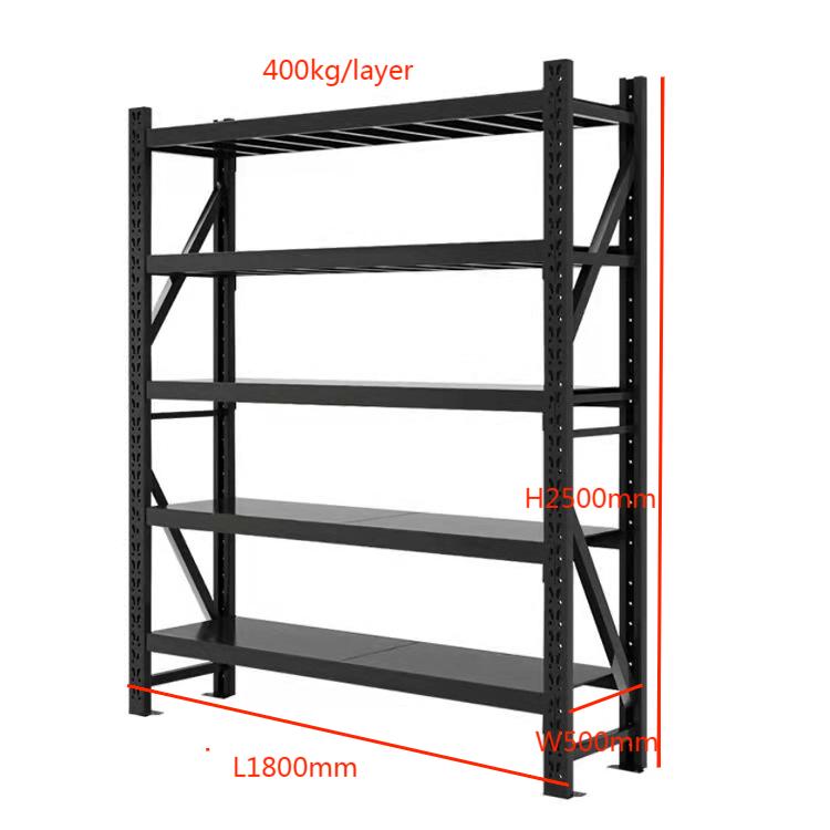 Easy to Assemble 5layers Boltless  Shelves Steel Stacking Storage Shelf Racks  Garage
