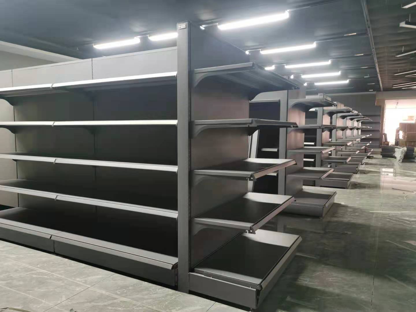 Double Columns  Pharmacy Shelves Multi-color Steel Drugstore Shelf Factory Directly Gondola Racks