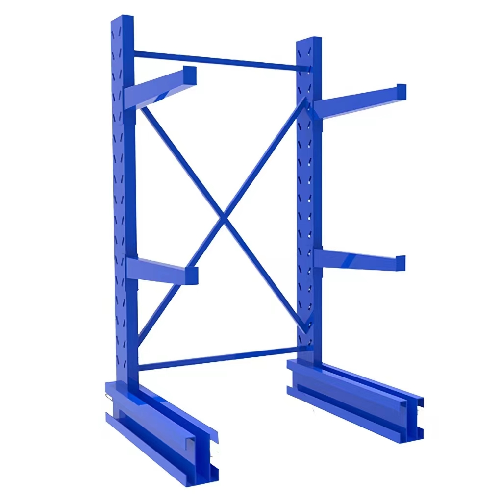 Steel Cantilever Pallet Racking Single Side Heavy Duty Multi-Level Corrosion Protection Garage Use CE Certified 500-3000kg Racks