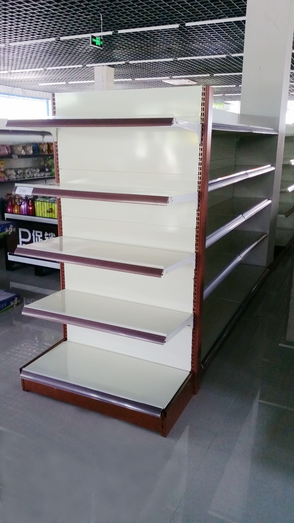 Leading Manufacturer's Approved 5-Layer Supermarket Racks Stylish Gondola Shelving Heavy Duty Metallic Display Rack