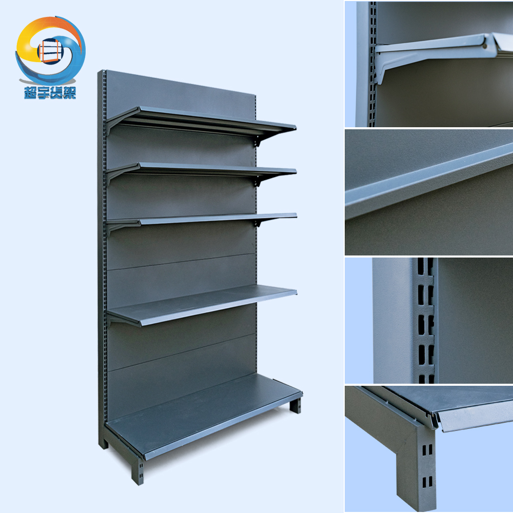 Heavy Duty Double-Sided Display Shelves for Mall Store and Supermarket Wall-Mounted Boutique Shop Racks