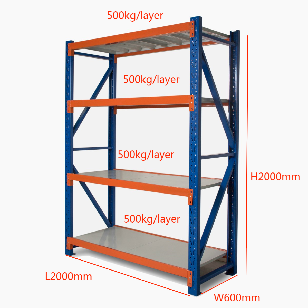 The Decent Quality Heavy Duty Shelf Warehouse Rack for Sale Wall Brackets for Garage