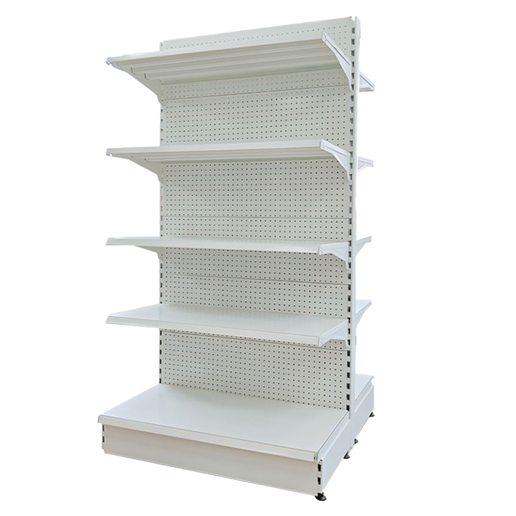 Durable Heavy-Duty Steel Multifunctional Double-Sided Retail Display Racks Light Duty Supermarket Shelves