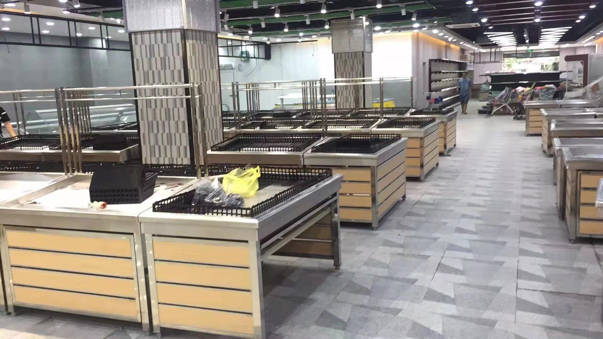 Hot Popular Fruit Steel Wood Supermarket Shelf Vegetable Display Supermarket Racks