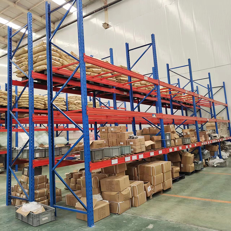Heavy Duty Steel Selective Pallet Racking System 4-Layer Multi-Level Corrosion Protection Warehouse Shelves