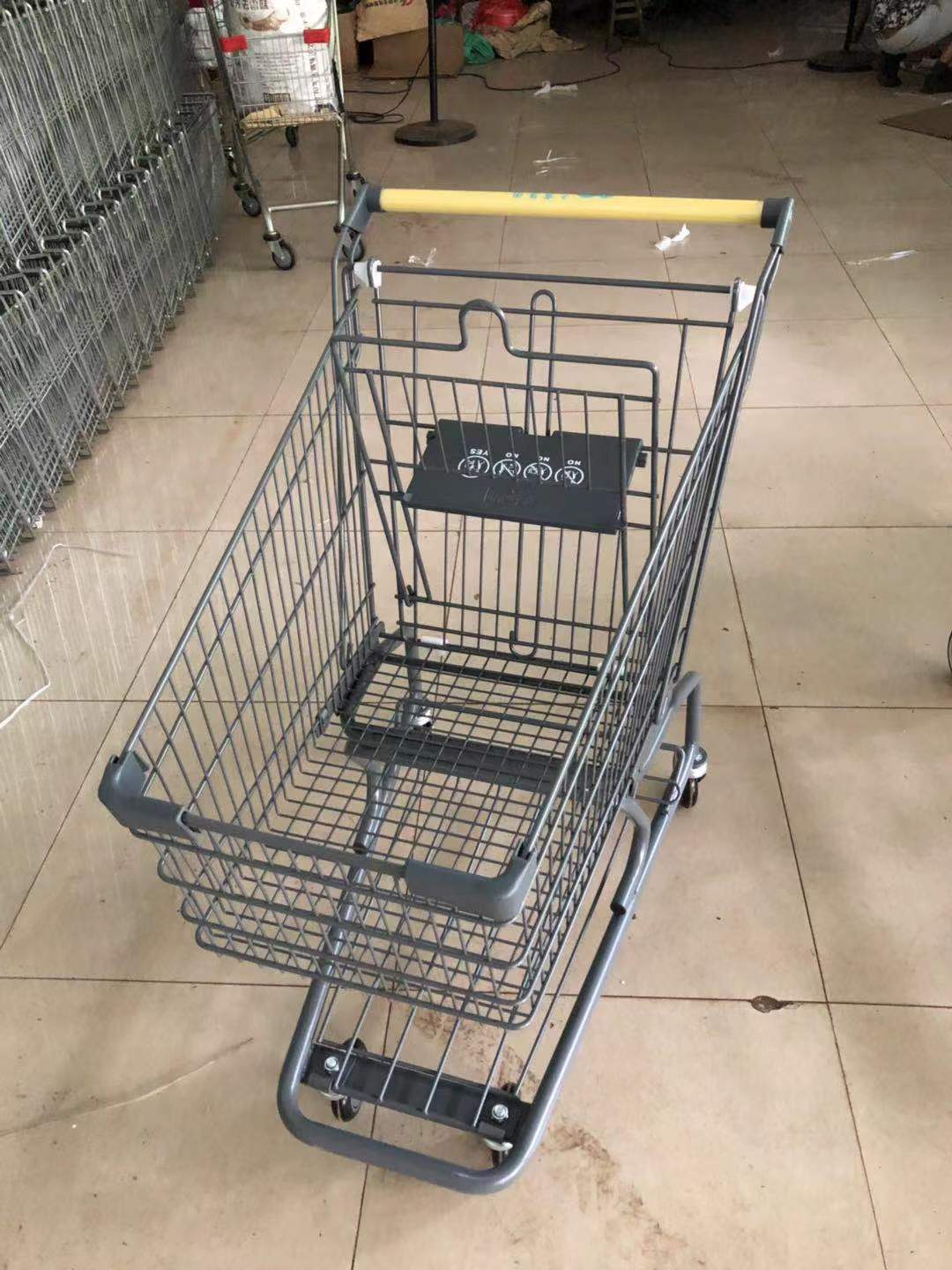 China Factory Custom150L Supermarket Shopping Trolley Cart American Style Hand Trolley