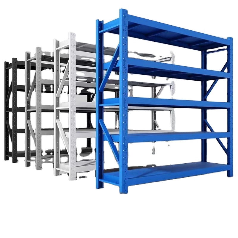 Cheap Price Adjustable Light Duty Steel Garage Racks 4 Layers Corrosion Protection CE Certified Powder Coated Warehouse Shelves