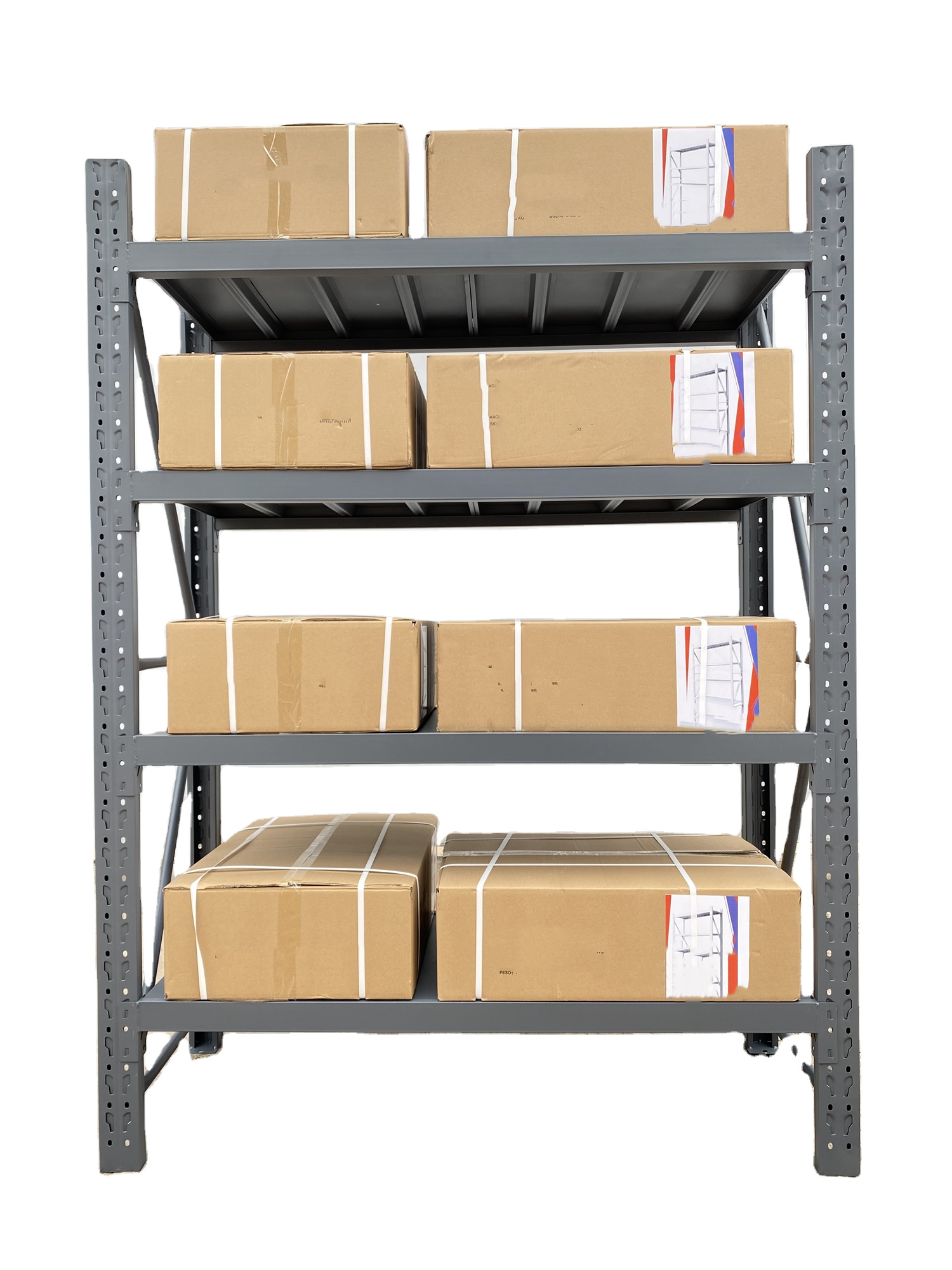 2024 Popular Sale Adjustable Steel Storage Racking 200kgs Card Slot Assembly Multi-Level Corrosion Protection Powder Shelves