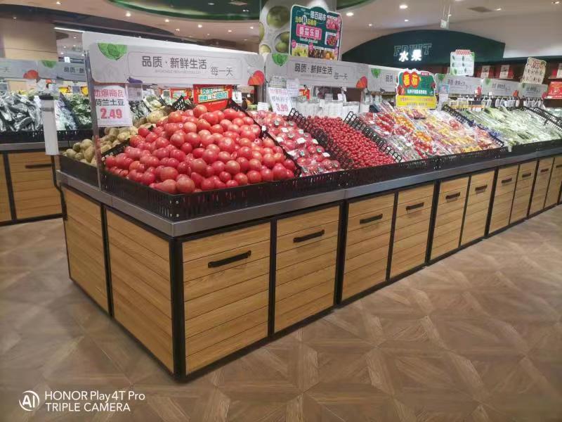 Promotion Platform Supermarket Shop Store Rack Fruits and Vegetables Shelf for Display Goods