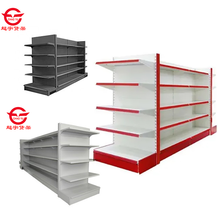 Custom Gondola Racks Metal Supermarket Shelf Display End Unit Supermarket Shelves