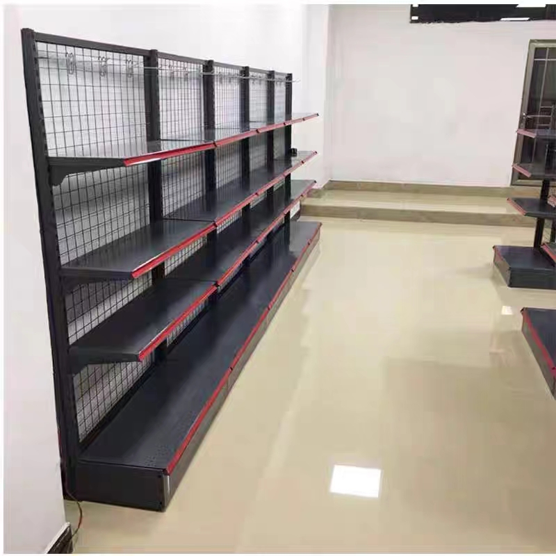 Shelf Manufacturers Equipment Wire Back  Metal Racks Gondola Display Shelves for Shops