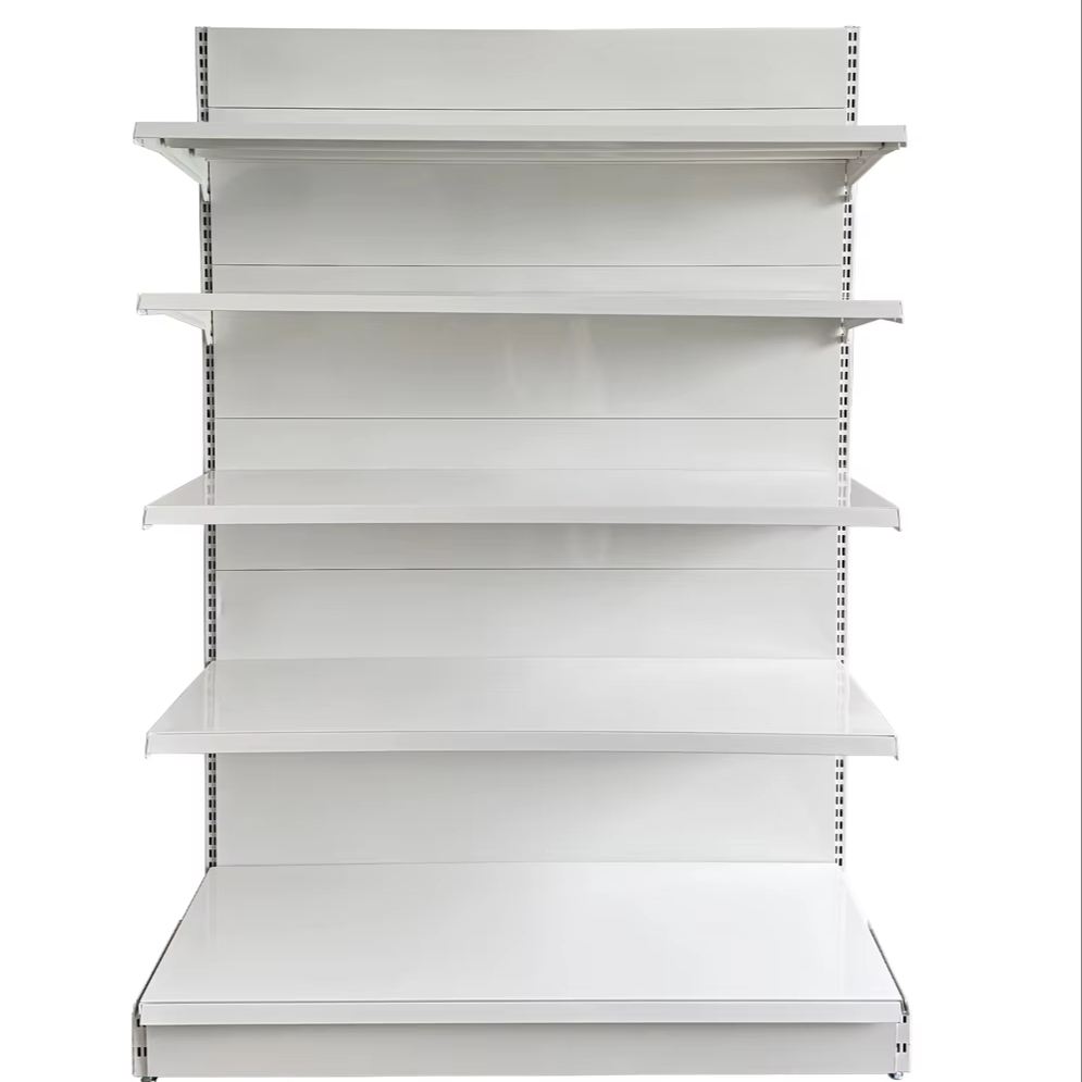Hot Sale Single-Sided 4-Layer Metallic Light Duty Gondola Shelving Powder Coated CE Certified Retail Store Supermarket Shelf