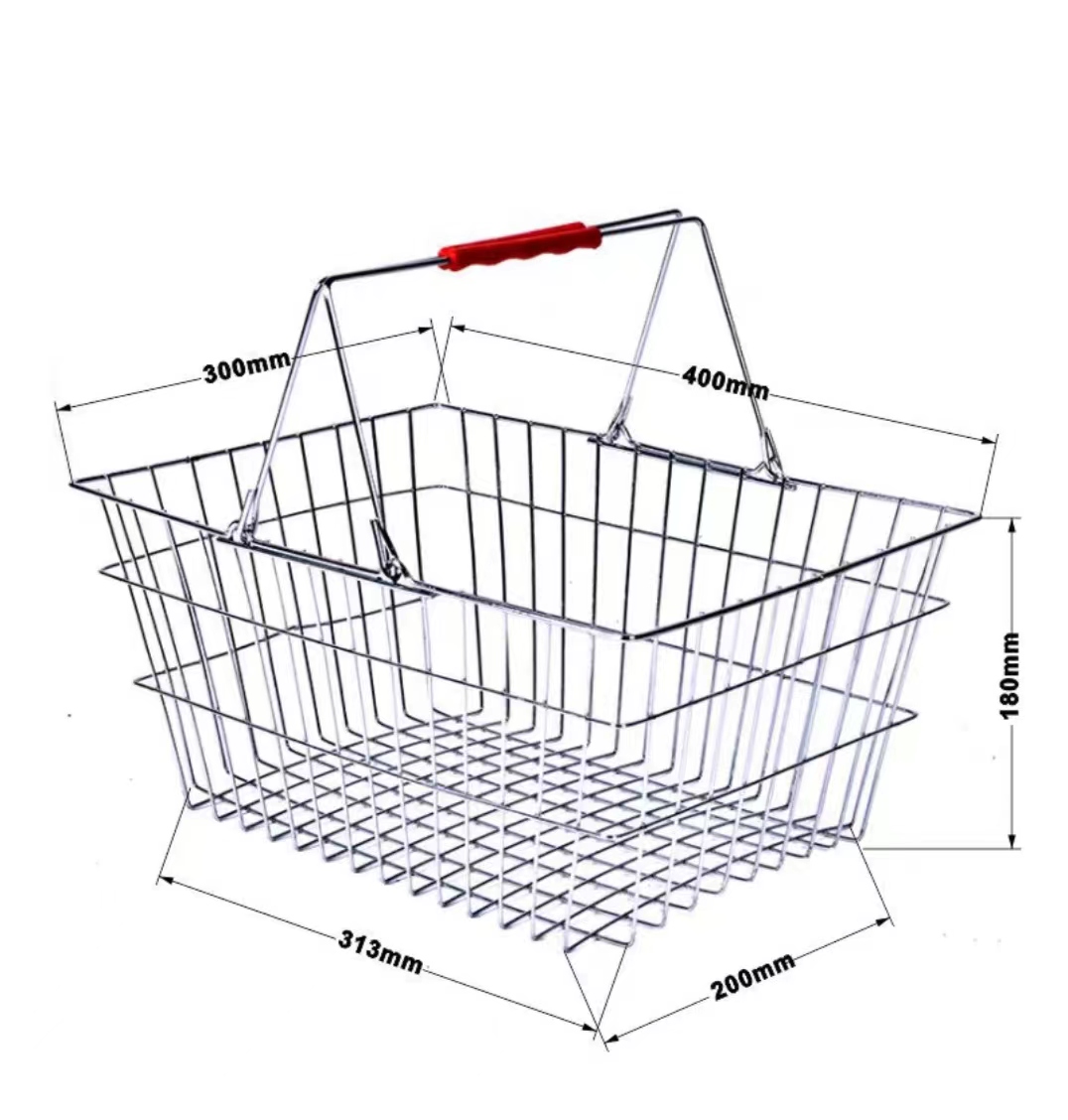 Metal Wire Supermarket Shopping Basket Handle Attachment