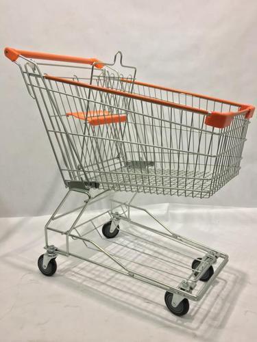 Supermarket Grocery Cart 60L 80L 100L Smart Cart Gondola Shelf Compatible ISO9001 Certified Plastic Shopping Trolley Trolley