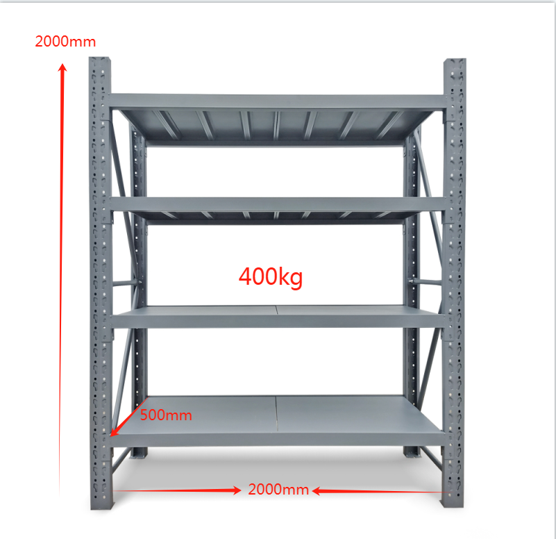 Heavy-Duty Industrial Warehouse Rack Shelving Units High Quality Steel and Iron Stacking Racks for Garages-Packed in Cartons