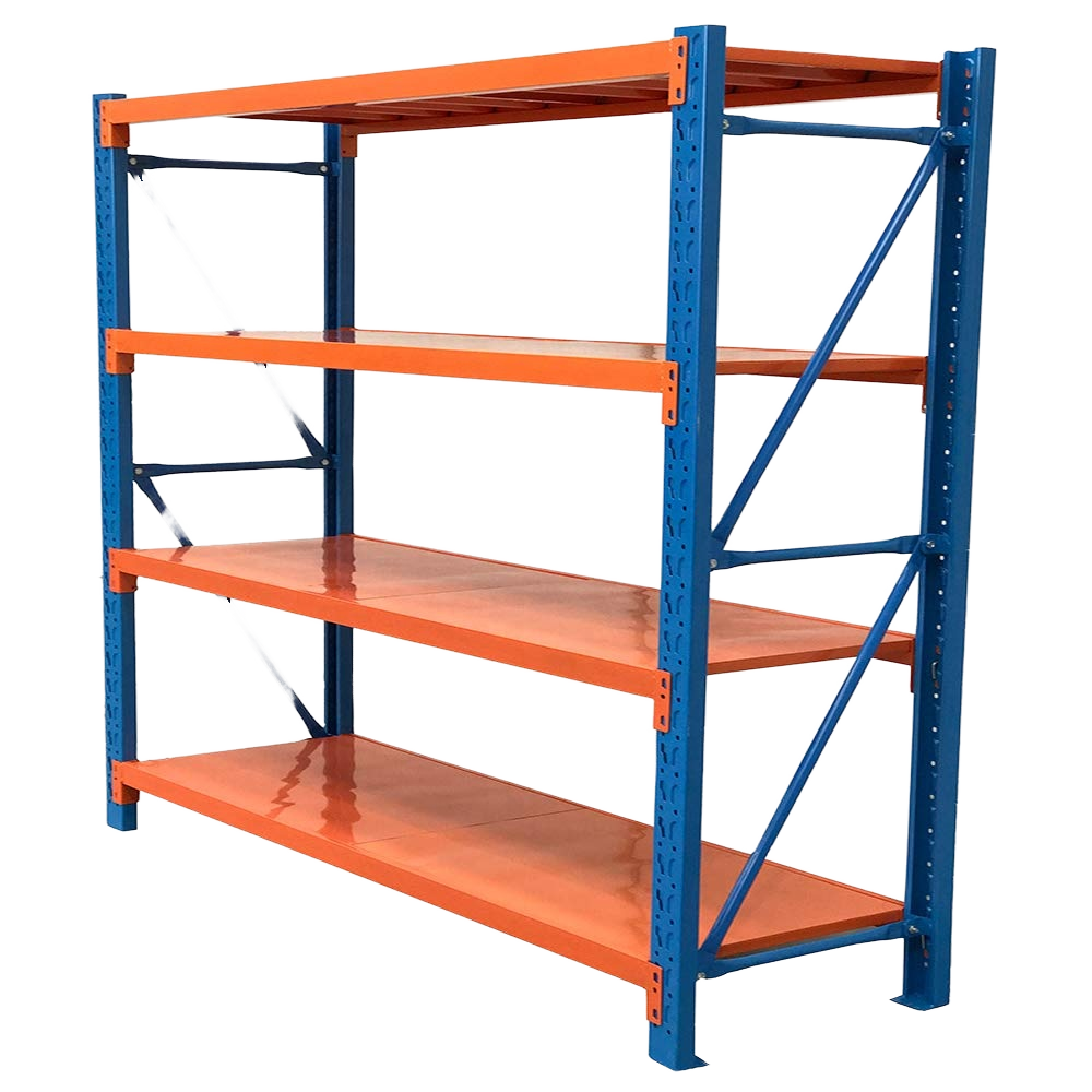 Chaoyu Medium Duty Steel Shelving 4-Layer Warehouse Rack Stainless Steel Storage Shelves 200-500KG/Layer Capacity Powder Coated
