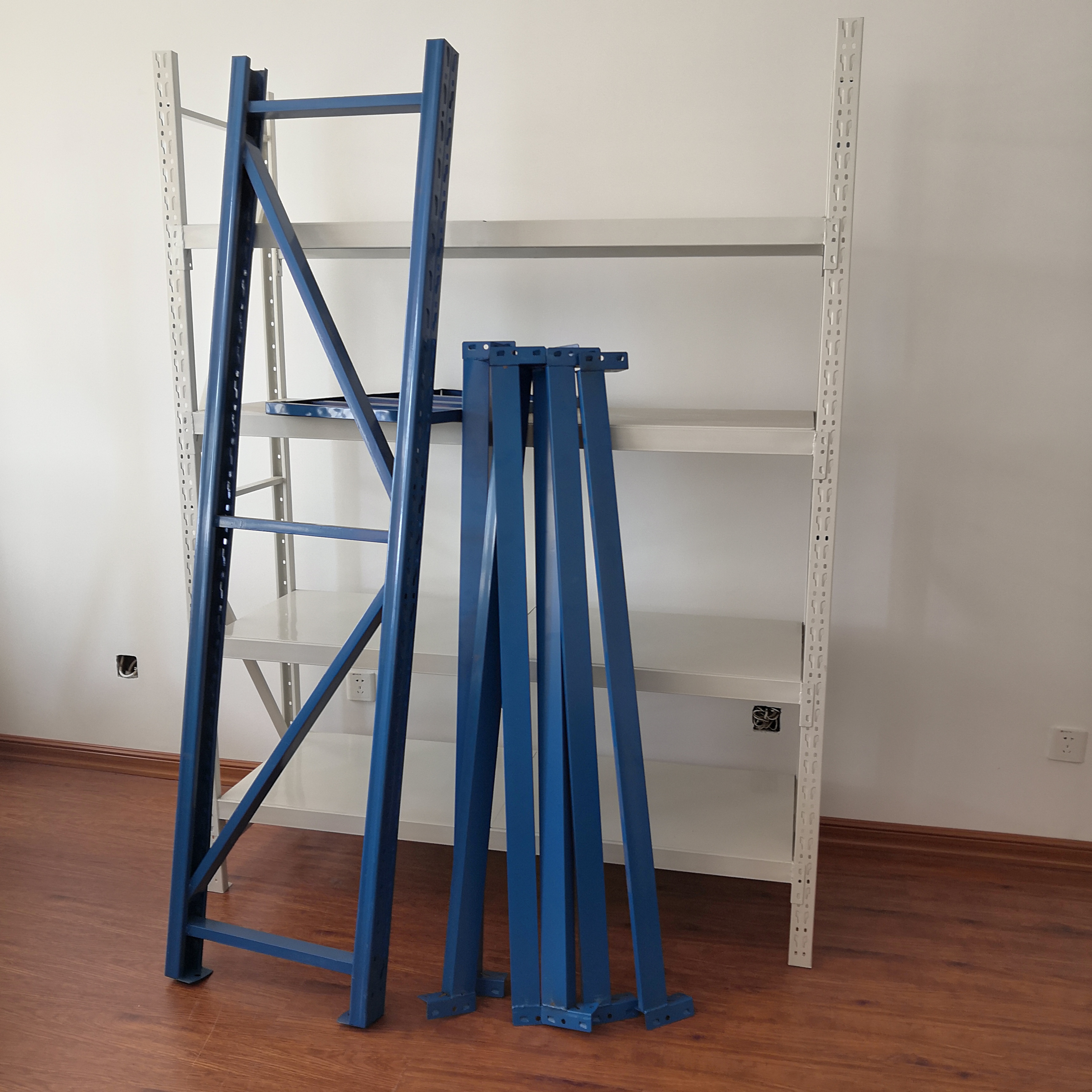 High Quality Movable Medium Duty Rack Storage Warehouse 4 Layers Long Span Shelf System