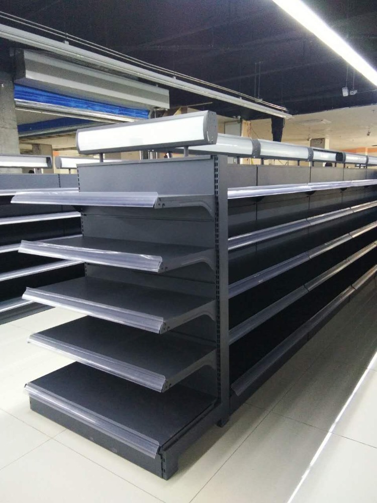 Leading Manufacturer's Approved 5-Layer Supermarket Racks Stylish Gondola Shelving Heavy Duty Metallic Display Rack