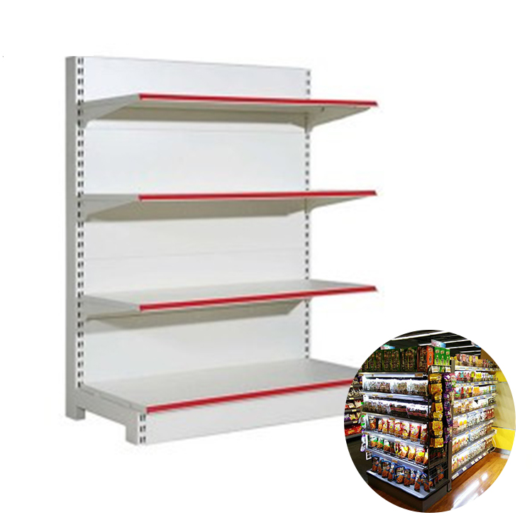 Chaoyu 5-Layer Double-Sided Steel Supermarket Display Shelf Electrostatic Powder Coating Corrosion Protection Strong Structure