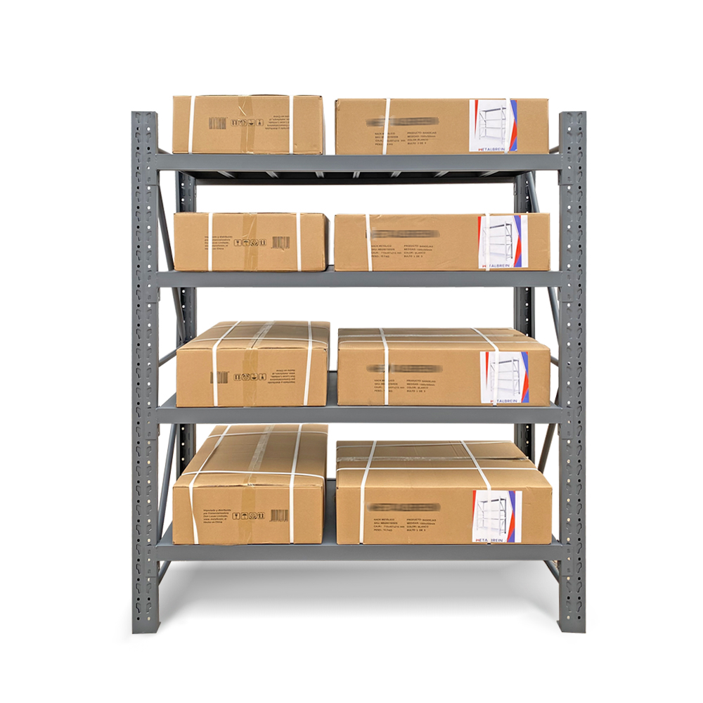 Heavy-Duty Industrial Warehouse Rack Shelving Units High Quality Steel and Iron Stacking Racks for Garages-Packed in Cartons