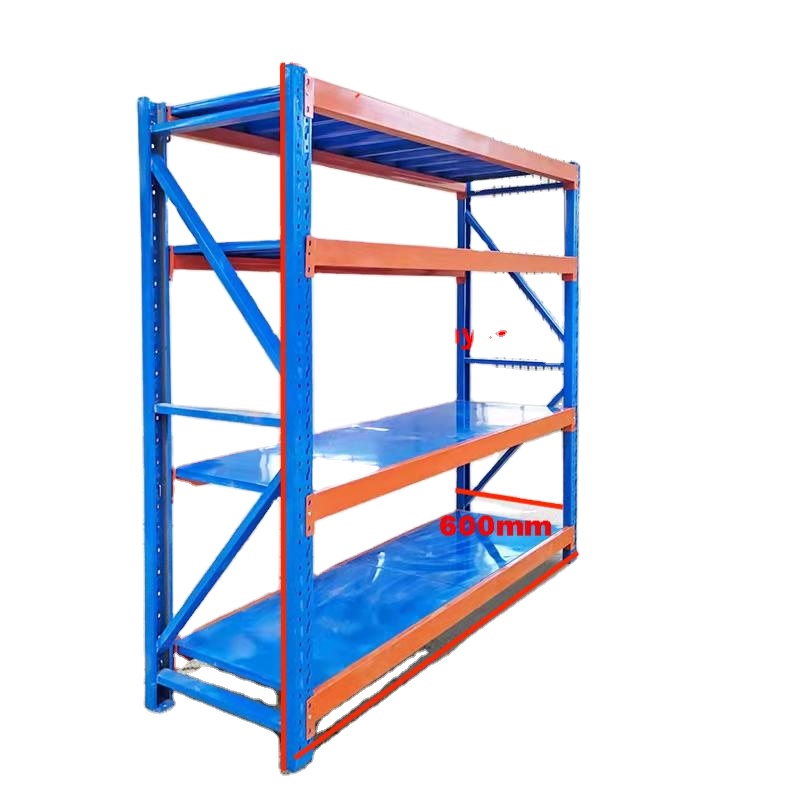 Heavy Duty Steel Adjustable Multi-Level Warehouse Racking with Long Span Storage Shelves Powder Coated for Corrosion Protection
